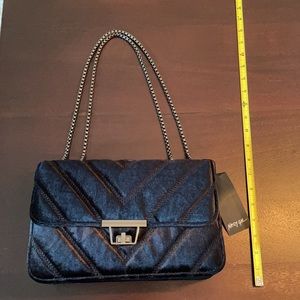 Black Velvet Quilted Handbag, Chanel-like
